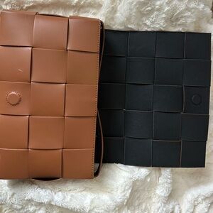 Italian leather cassette style crossbody bag (New) Camel color